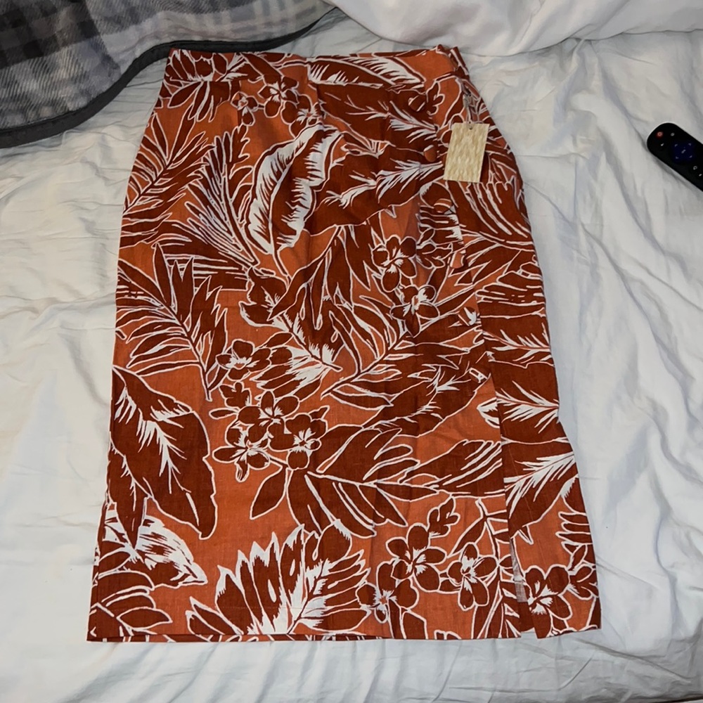 NWT floral midi skirt